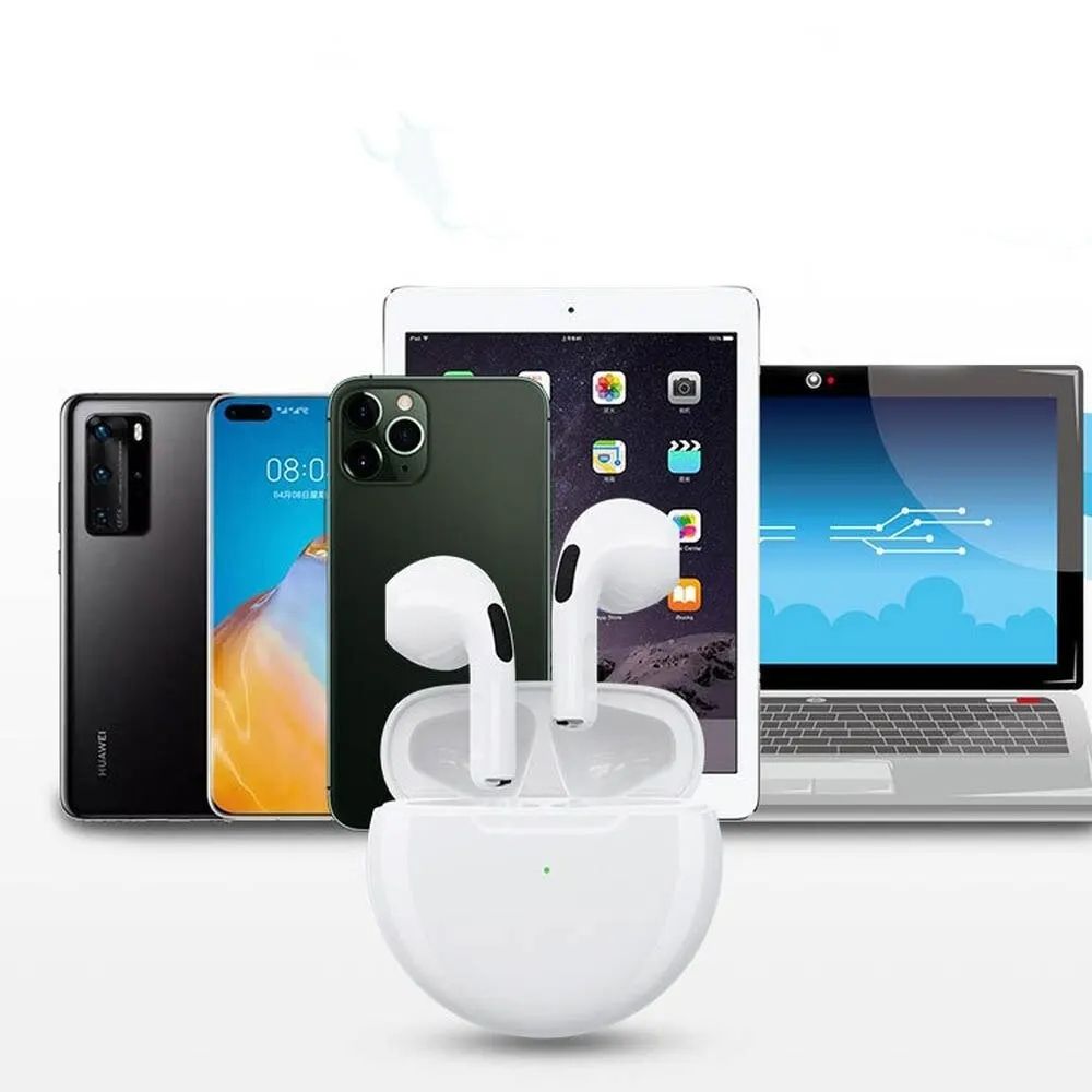 PRO 6 Wireless Bluetooth  Earphones 5.0 Bluetooth Protocol Earplug Type Strong Endurance Gaming Competitive Headphones TWS Running