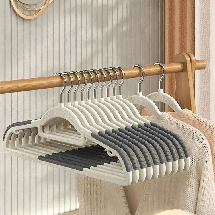 10PCS Clothes Hanging Household Hangers Non-slip Dormitory Bedroom Special Storage Clothes Hanging No Trace
