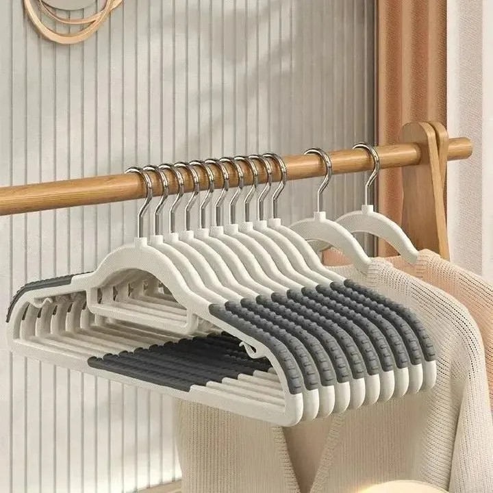 10PCS Clothes Hanging Household Hangers Non-slip Dormitory Bedroom Special Storage Clothes Hanging No Trace