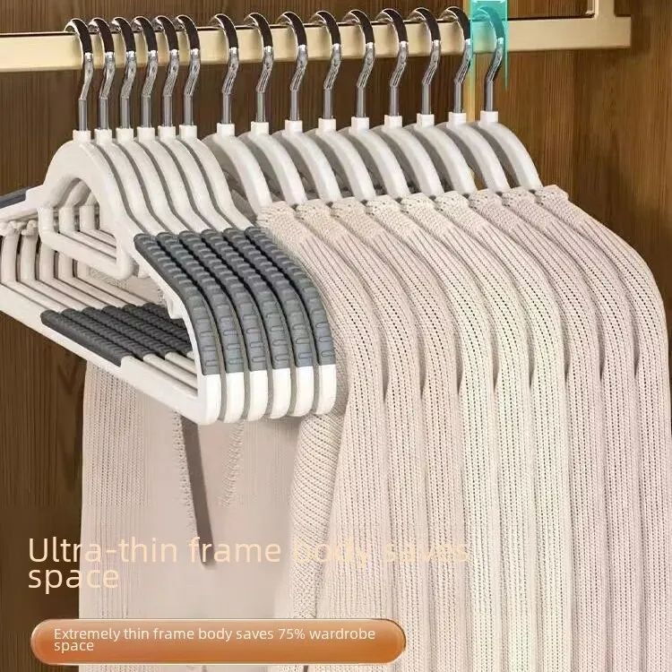 10PCS Clothes Hanging Household Hangers Non-slip Dormitory Bedroom Special Storage Clothes Hanging No Trace
