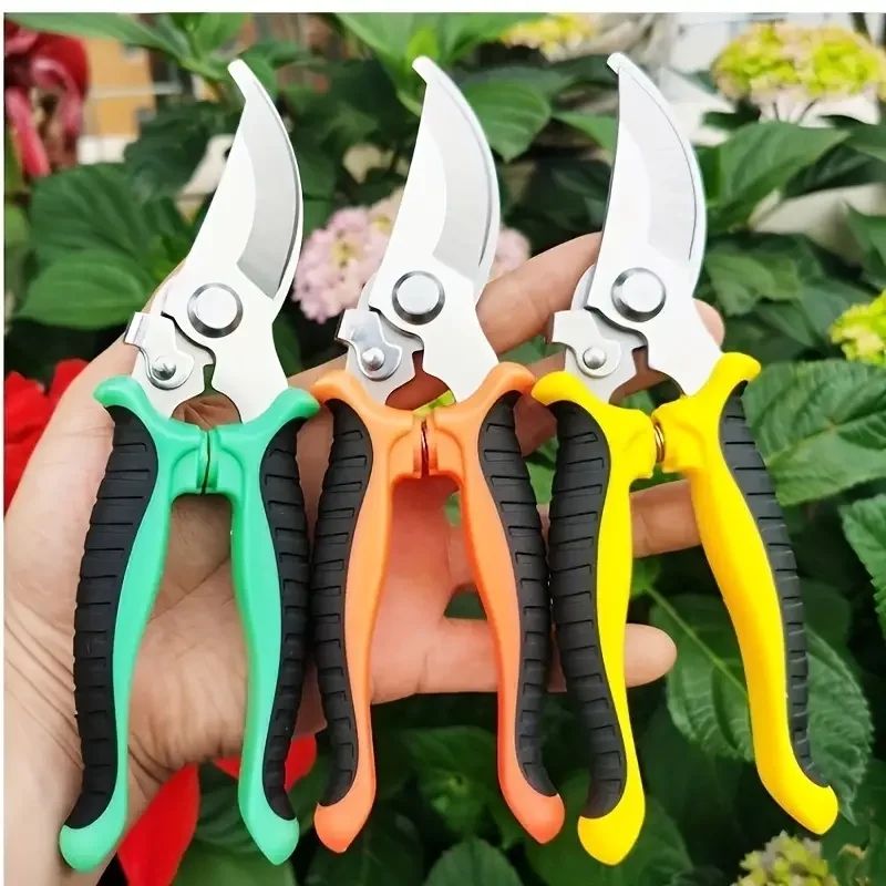 1Pcs Pruner Garden Scissors Professional Sharp Bypass Pruning Shears Tree Trimmers Secateurs Hand Clippers Garden Beak Scissors