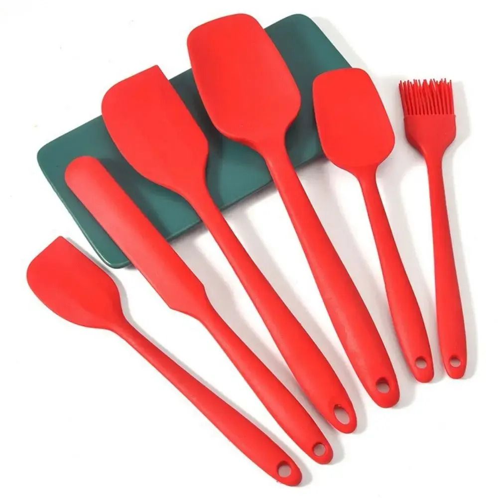 6pcs Kitchen Bakehouse Cream Spatula Bbq Brush Set Silicone Kitchenware Cake Spatula Baking Set Tools