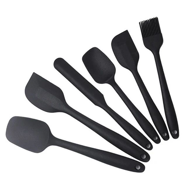 6pcs Kitchen Bakehouse Cream Spatula Bbq Brush Set Silicone Kitchenware Cake Spatula Baking Set Tools