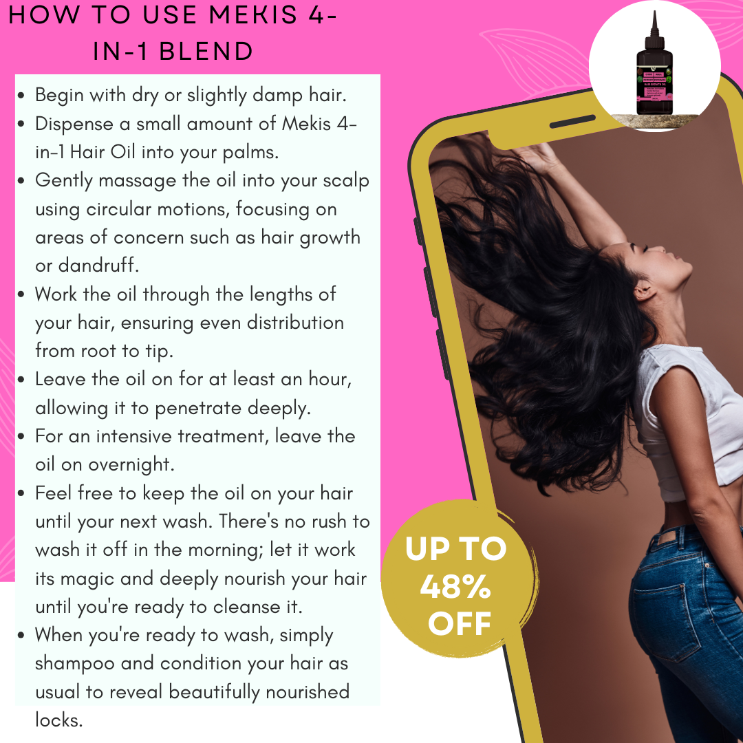 Chebe,Amla,Rosemary & Peppermint Oils  Hair Oil - 4 in 1,Hair Growth Miracle, Combat Hair Loss, Dandruff Defiance ,Intense Hydration, Split End Savior