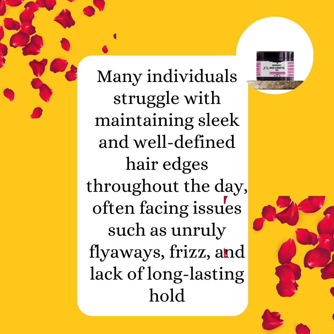 Edge Control Gel With Rosemary- 75g,Extra Firm Hold, Non-Greasy Formula, Long-Lasting Stimulates growth along the edge