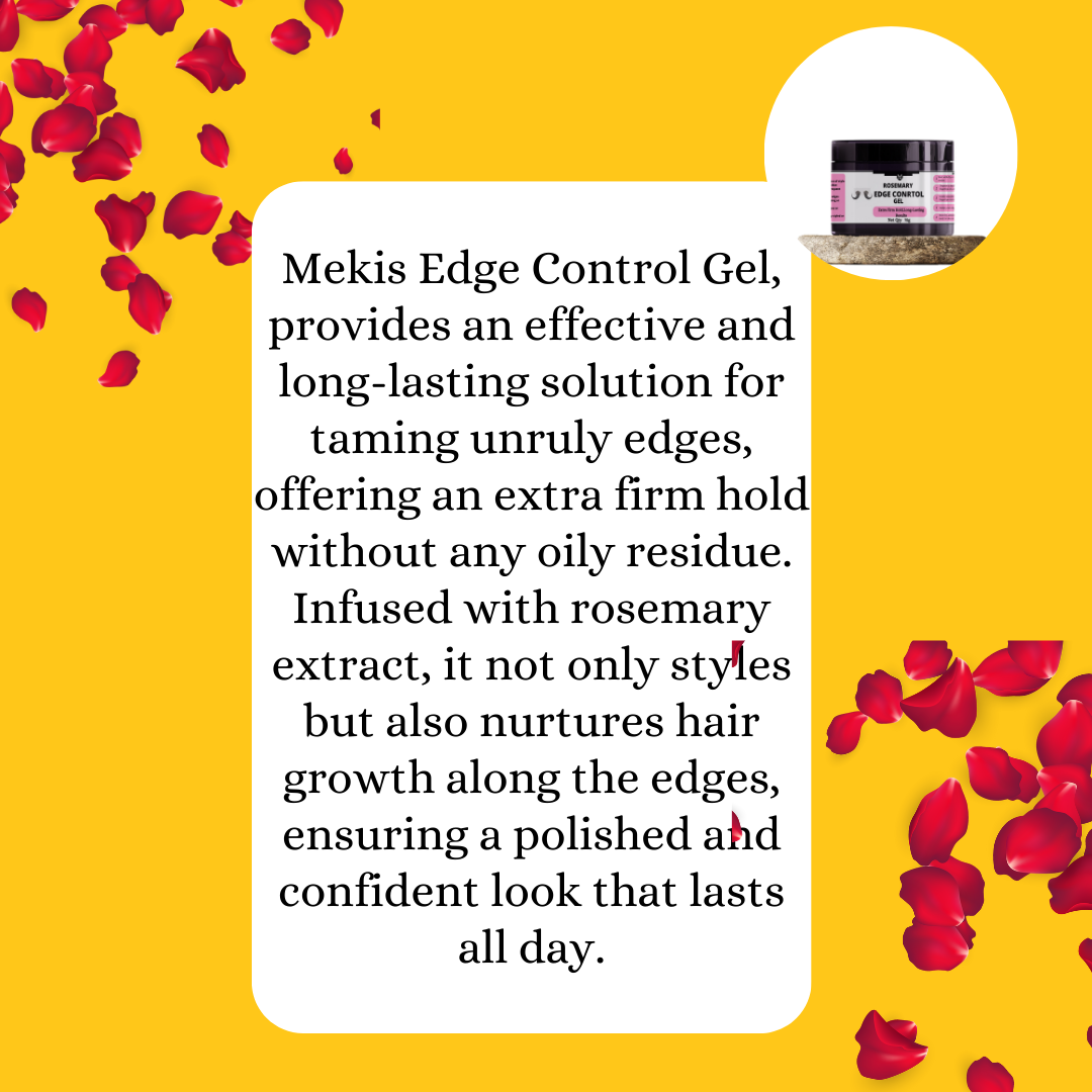 Edge Control Gel With Rosemary- 75g,Extra Firm Hold, Non-Greasy Formula, Long-Lasting Stimulates growth along the edge
