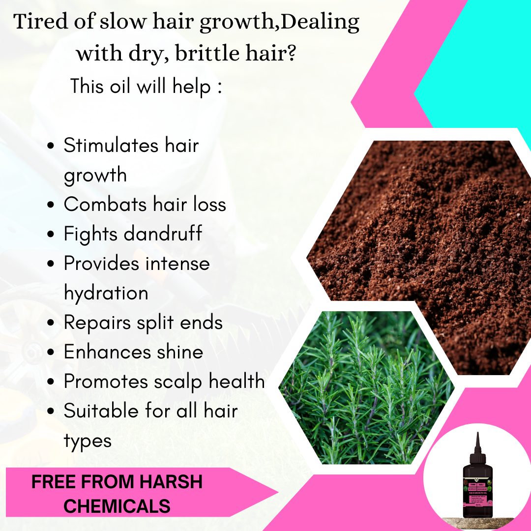 Chebe,Amla,Rosemary & Peppermint Oils  Hair Oil - 4 in 1,Hair Growth Miracle, Combat Hair Loss, Dandruff Defiance ,Intense Hydration, Split End Savior