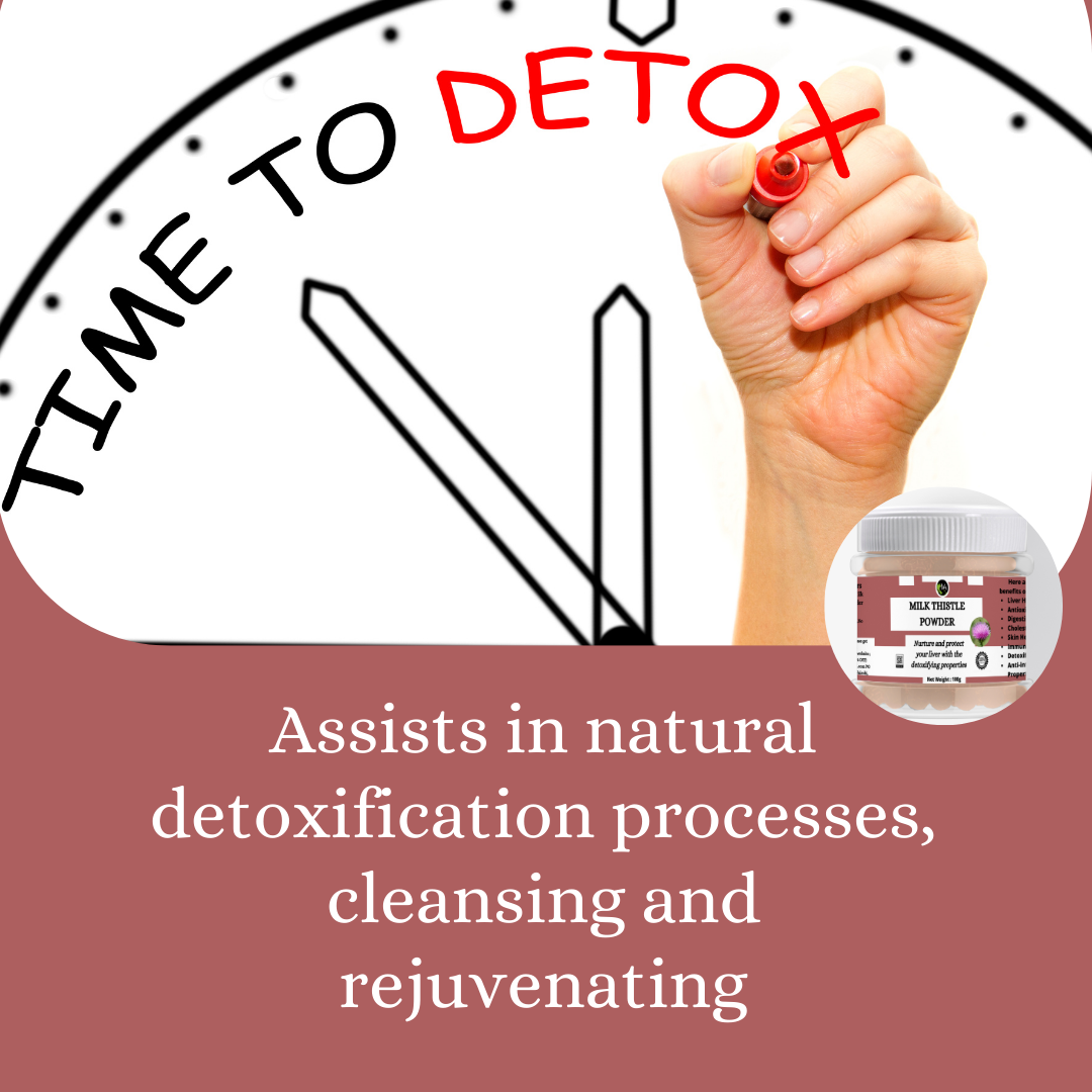 Milk Thistle Powder - Liver Health Support ,Cholesterol Management ,Immune System Boost&  Detoxification Aid