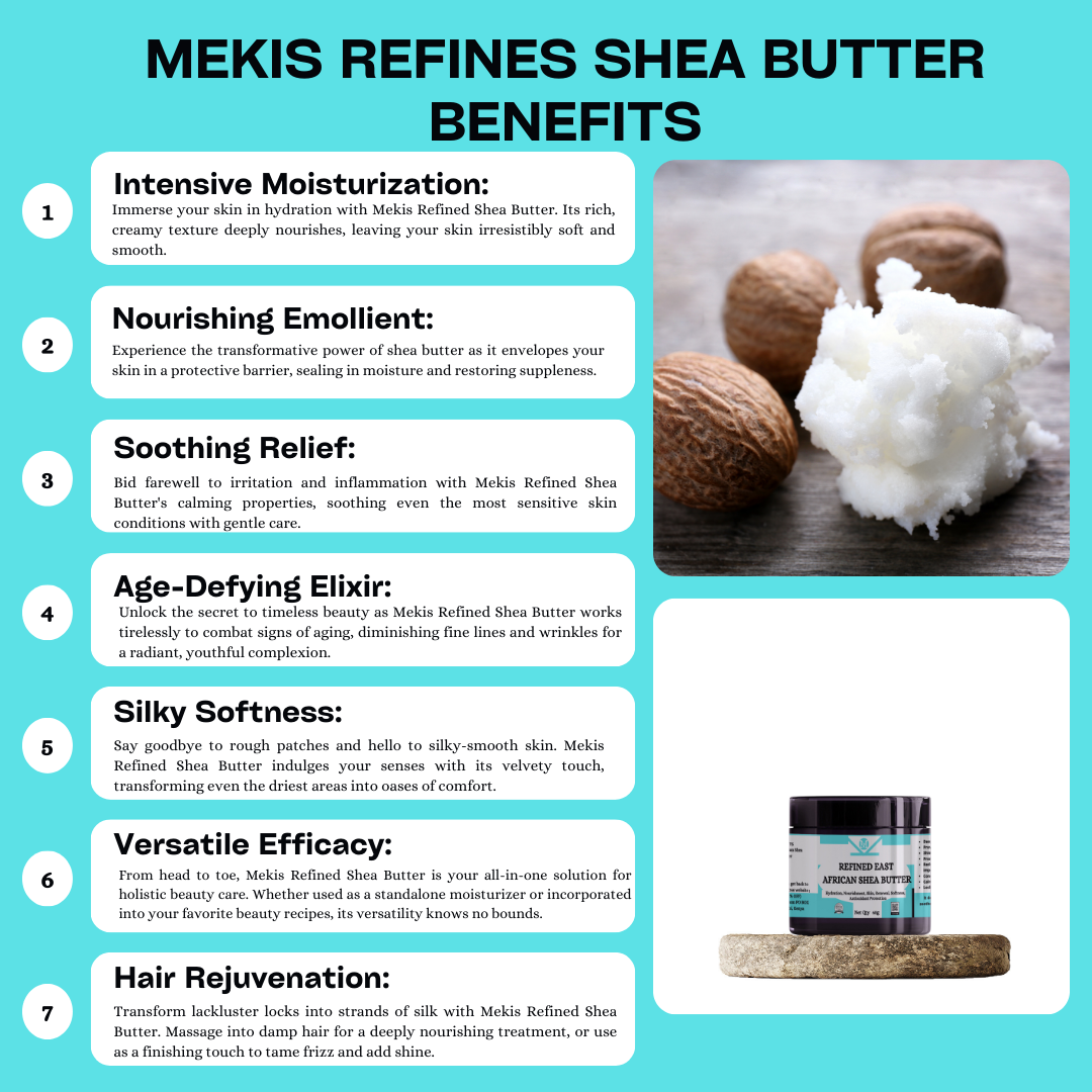 Refined Shea Butter - For Intensive Moisturization, Age-Defying Elixir,Silky Softness and Hair Rejuvenation