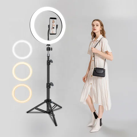 12 Inch Ring Light With 2.1m (210CM) Tripod Stand for vlogging, photography, make up application, TikTok, podcast YouTubers
