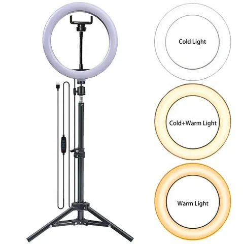 12 Inch Ring Light With 2.1m (210CM) Tripod Stand for vlogging, photography, make up application, TikTok, podcast YouTubers
