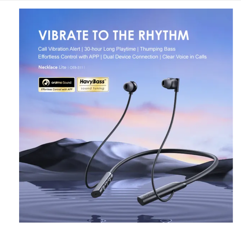 oraimo Necklace Lite Call Vibration Wireless Headphones
