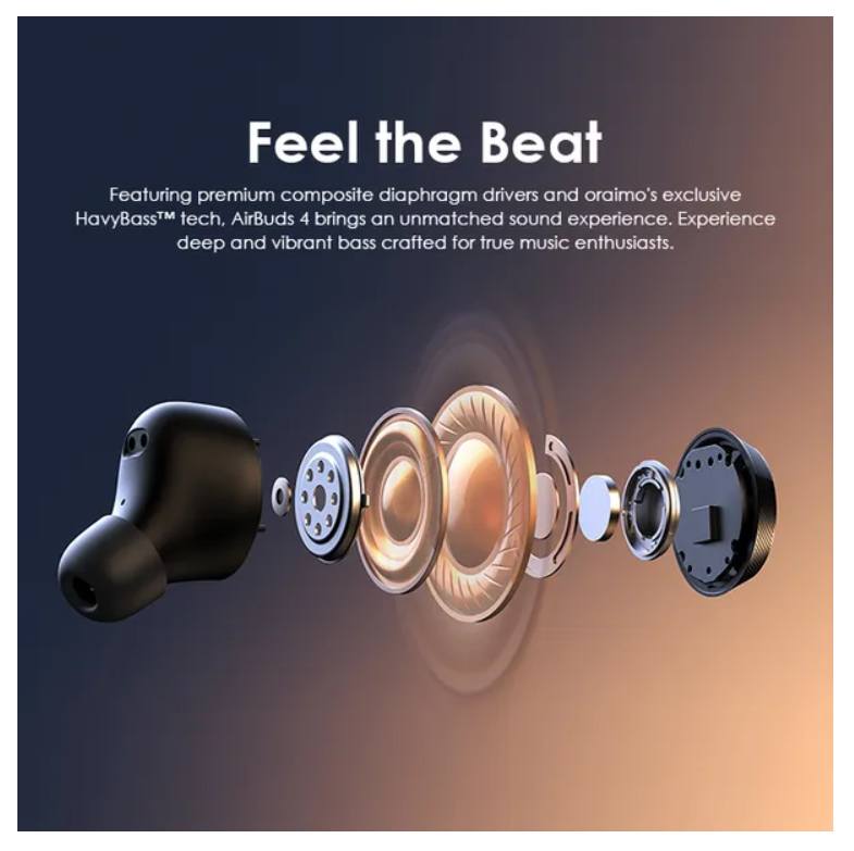 oraimo AirBuds 4 ENC True Wireless Earbuds