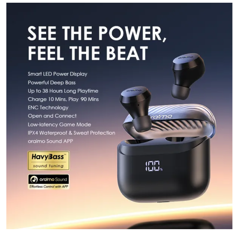 oraimo AirBuds 4 ENC True Wireless Earbuds