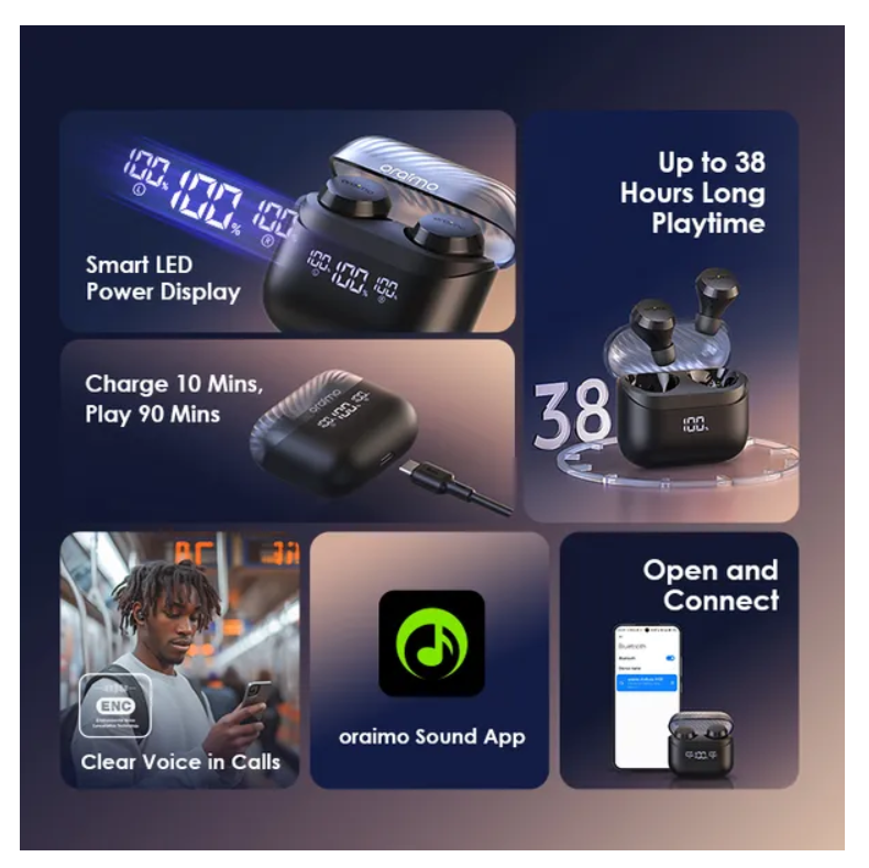 oraimo AirBuds 4 ENC True Wireless Earbuds