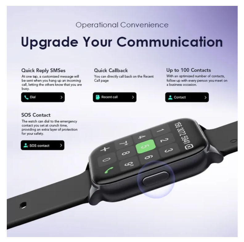 oraimo Watch 4 Plus 2.01″ HD IP68 Smart Watch