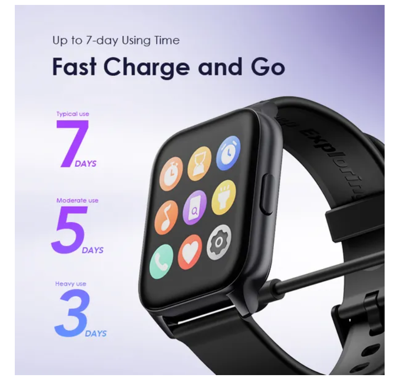 oraimo Watch 4 Plus 2.01″ HD IP68 Smart Watch