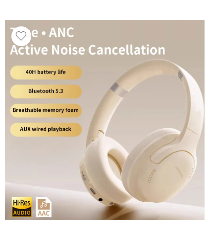 Amaya HD-360BT Active Noise Cancellation (ANC) Over-Ear Wireless Bluetooth Headphones