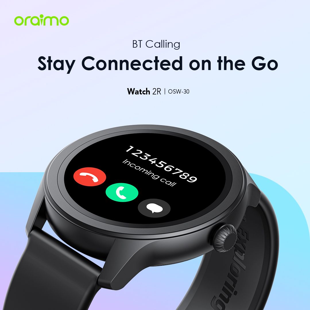 oraimo Watch 2R 1.39" TFT IP68 BT Calling S24-hour Health Monitoring  Water Resistance Smart Watch