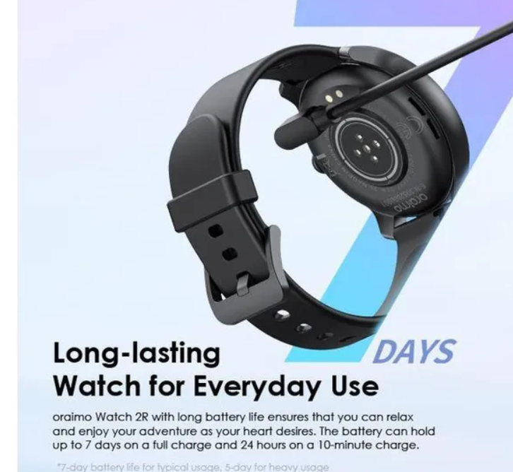 oraimo Watch 2R 1.39" TFT IP68 BT Calling S24-hour Health Monitoring  Water Resistance Smart Watch