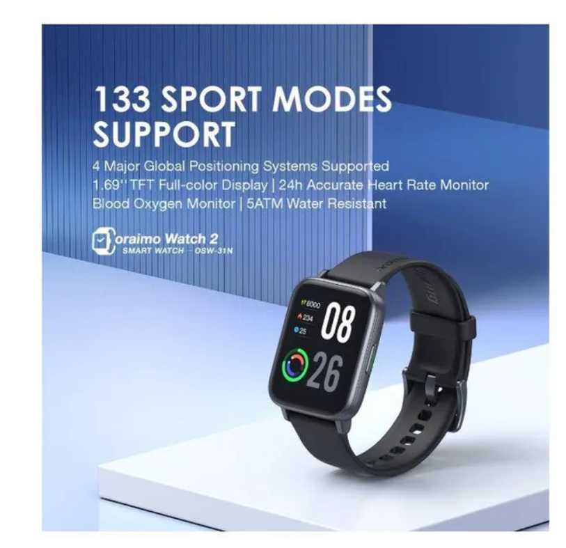 oraimo Watch 5 1.69″ LCD IP67 Smart Watch