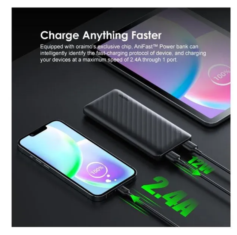 oraimo Toast 10 Flash 10000mAh 12W Power Bank