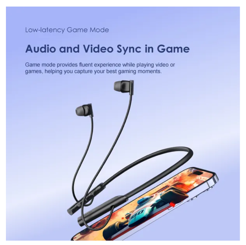 oraimo Necklace Lite Call Vibration Wireless Headphones IPX4 waterproof and Noise reduction in calls and with dual device connection