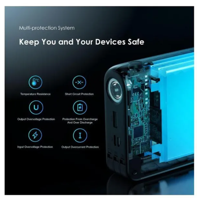 oraimo Traveler Link 27 27000mAh 12W Power Bank with 3 Built-in Charging Cables & 2.4A Max Fast Charging