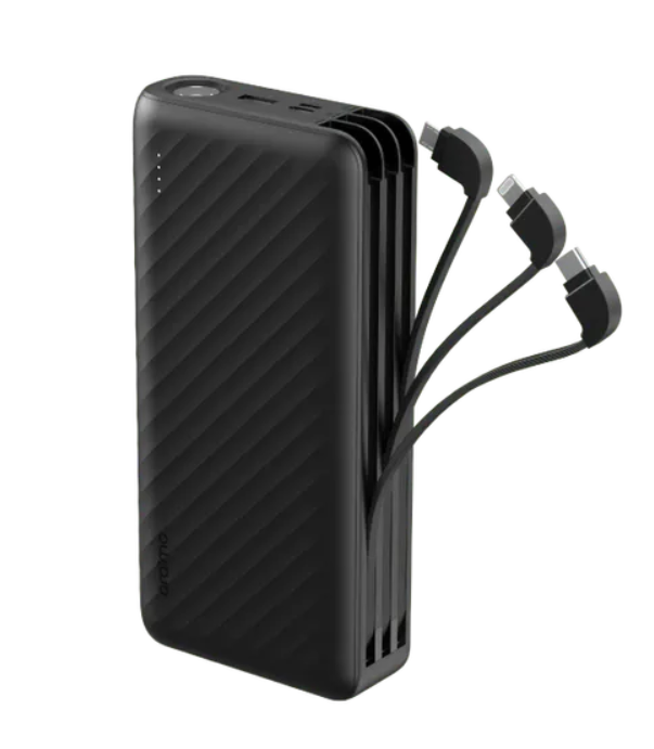 oraimo Traveler Link 27 27000mAh 12W Power Bank with 3 Built-in Charging Cables & 2.4A Max Fast Charging