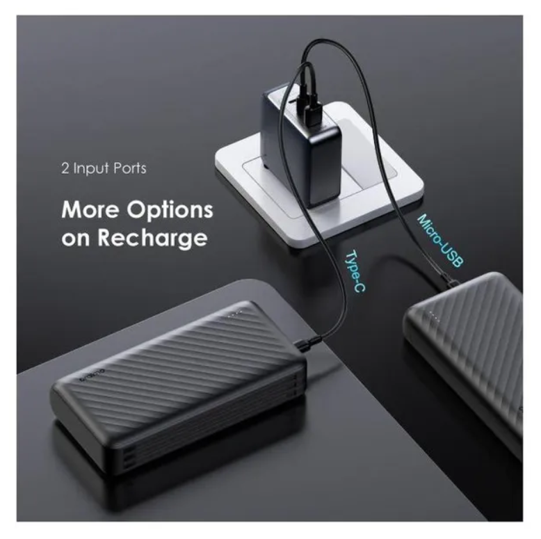 oraimo Traveler Link 27 27000mAh 12W Power Bank with 3 Built-in Charging Cables & 2.4A Max Fast Charging