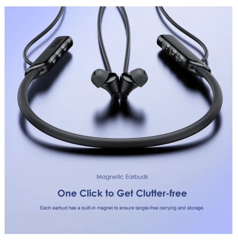 oraimo Necklace Lite Call Vibration Wireless Headphones with 30Hr Playtime,
 Noise Cancellation in Calls & Dual-device Connectivity