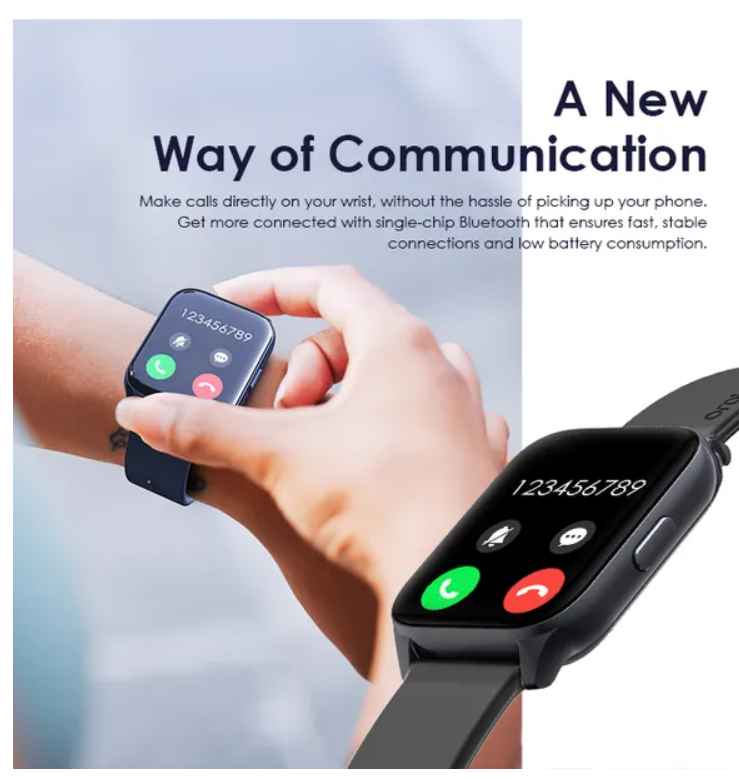 oraimo Watch 4 Plus 2.01″ HD IP68 Smart Watch with Bluetooth Call, 7 Days Battery Life, 100+ Sports Modes and 24-hour Health Monitoring