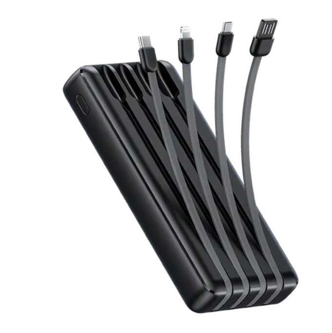 Oraimo Traveler Link 20 20000mAh 12W Power Bank  4 Built-in Charging & Recharging Cables 3 Input Ports