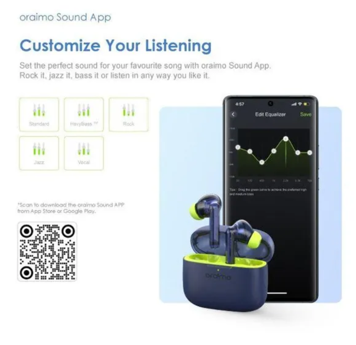 oraimo FreePods Lite ENC True Wireless Earbuds with 40-Hr Long Playtime