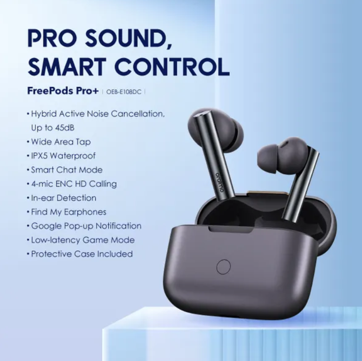 oraimo FreePods Pro+ Hybrid ANC True Wireless Earbuds Bluetooth Earphones ^ pods