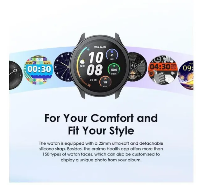 oraimo Watch 2R 1.39" TFT IP68 Smart Watch Bluetooth Call, 7 Days Battery Life, 24-hour Health Monitoring &120 Sport Modes