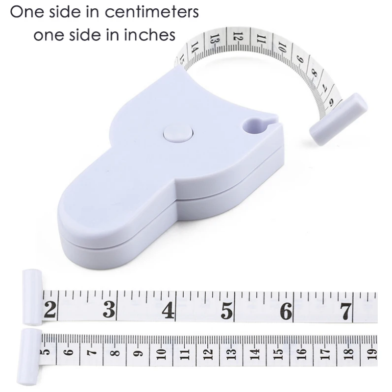 Self-tightening Body Measuring Tape Ruler 150cm/60 Inch Sewing Tailor Dressmaking Measure Ruler Meter Film for Waist Chest Legs