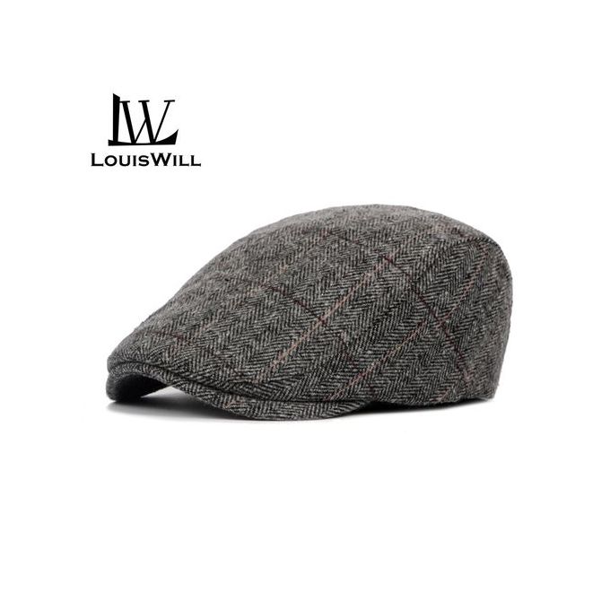 Fashion LouisWill Men Hats Woolen Cloth Berets Cap Autumn And Winter