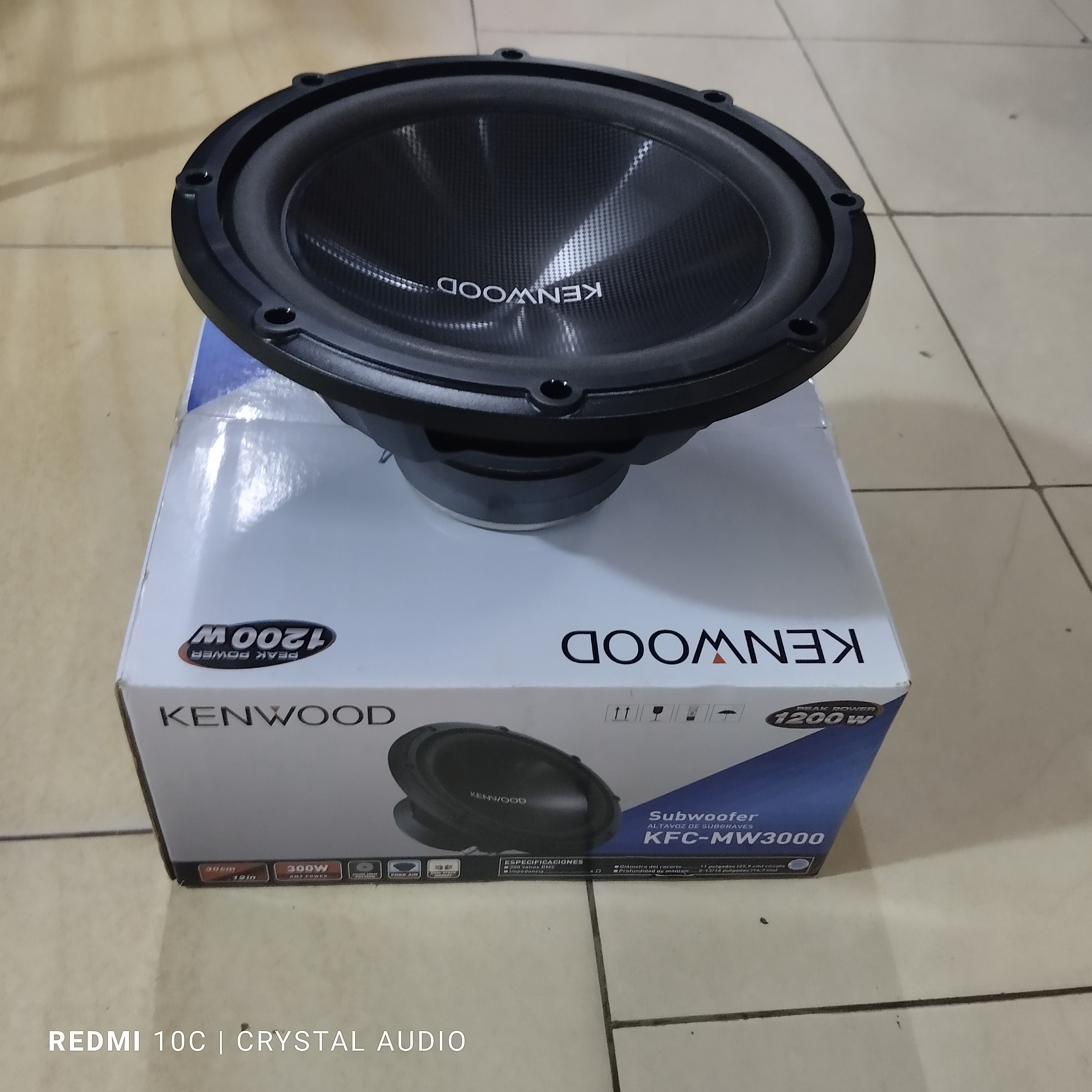 Kenwood 1200W Subwoofer KFC-MW3000