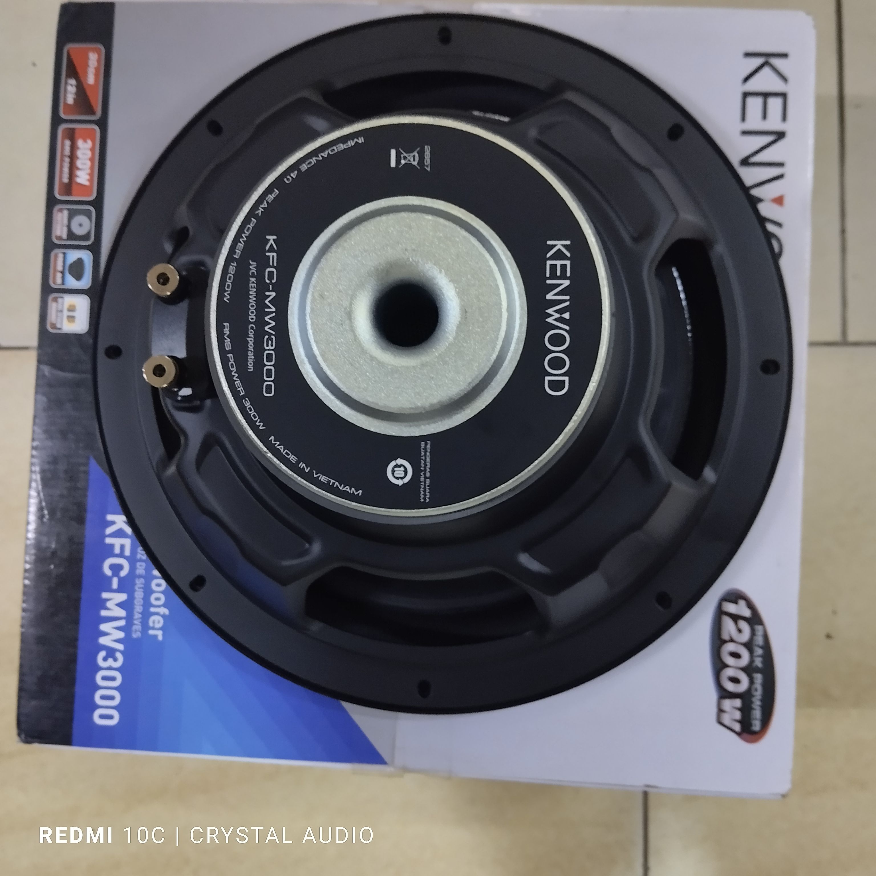 Kenwood 1200W Subwoofer KFC-MW3000