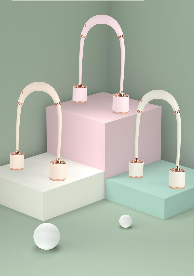 Gold Hanging Neck Small Fan USB Charging Three-speed Adjustable Summer Portable silent Outdoor Electric Neck Fan, Home, Office, Indoor, Outdoor, Small leafless Neck Fan