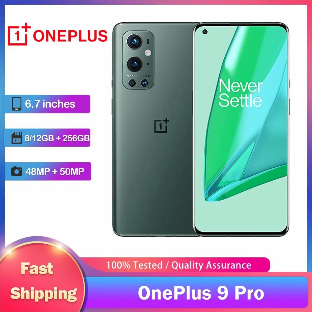 Refurbished Phones OPPO OnePlus 9 Pro 5G Mobile Phones NO-NFC Dual SIM 6.7'' 8GB/12GB RAM 256GB ROM 48MP+50MP+8MP Android Octa-Core SmartPhone