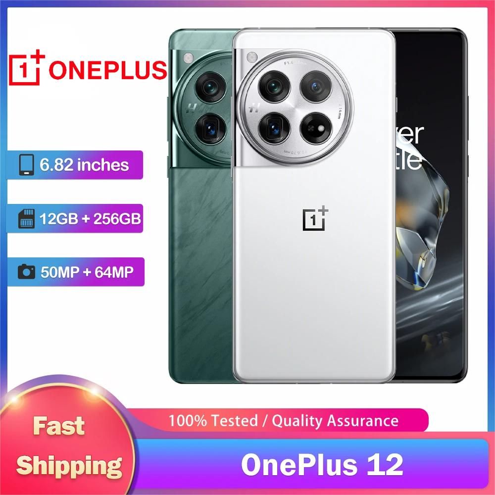 Refurbished Phones OnePlus 12 5G SmartPhone NFC Dual SIM 12GB RAM 256GB ROM 50MP+64MP+48MP+32MP 6.82'' Snapdragon 8 Gen 3 Mobile Phones
