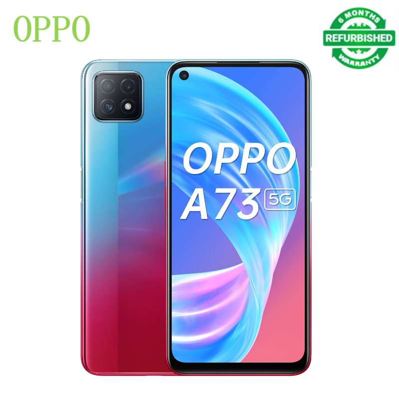 Refurbished Phones Oppo A73 5G Phones 6.5" 128GB+8GB 16.0MP 4040mAh single SIM NFC Fingerprint with Face Unlock Type-C Charge Smartphones