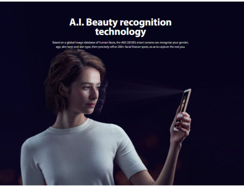 Refurbished OPPO A83 Smartphones 64GB+4GB 5.7 inches 13MP+8MP 3180mAh Dual SIM 2G/3G/4G LTE facial recognition unlocking AI smart beauty mobile phones