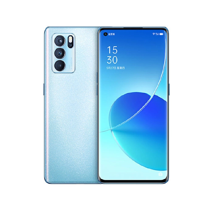 Refurbished OPPO Reno 6 Pro 5G Smartphones 256GB+12GB 6.55inch AMOLED Display 64MP+32MP refurbished phone 4500mAh Fast Charging Fingerprint Unlocking Dual Card Reno6 Pro Smartphones