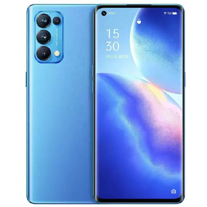 Refurbished OPPO Reno 5 Pro 5G Smartphones 256/128GB+12/8GB 6.55inch AMOLED Curved Screen 64MP+32MP Rear Quad Camera 4350mAh Type-C Fast Charging Fingerprint Unlocking Dual Card Reno5 Pro Smartphones