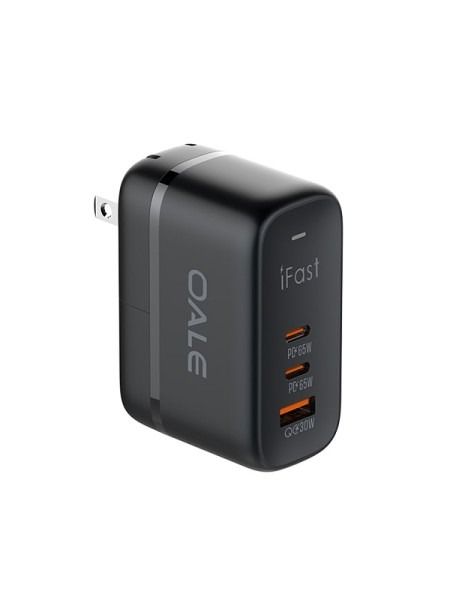 OALE iFast 10  hot sale new high-quality dual USB ports plus type C travel Fast charger 2.4A Output charger Quick Charge Adapter For Mobile Phone Laptop Charger Plug