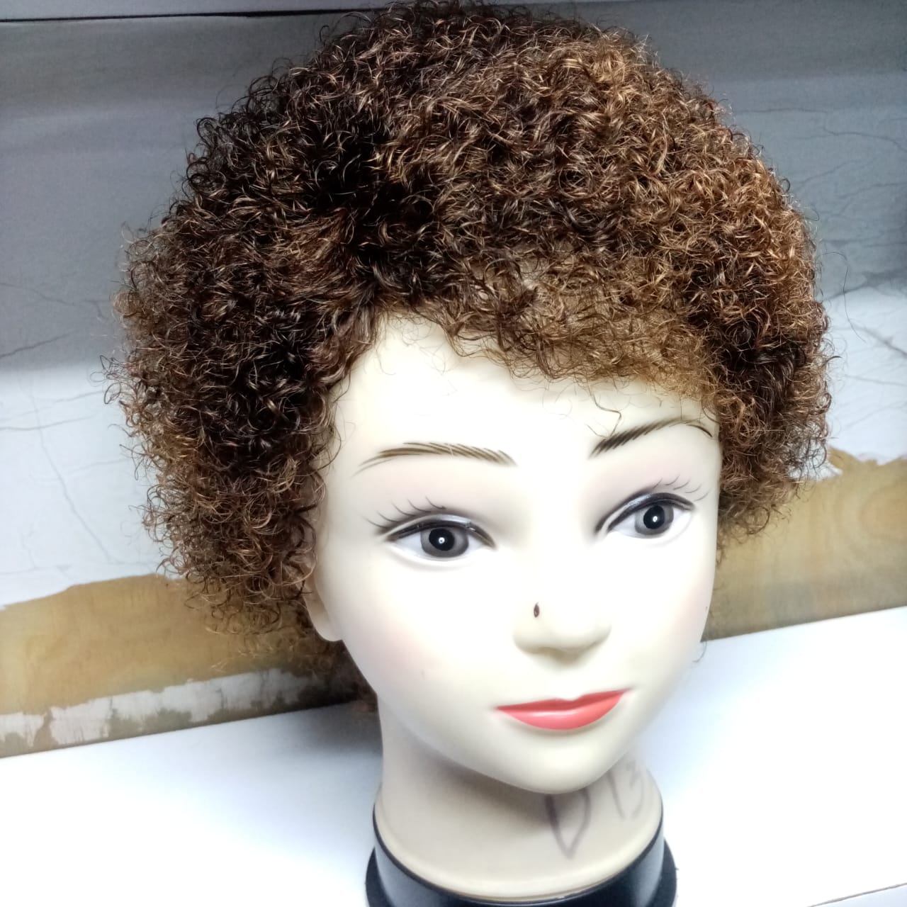 Curly human hair wig