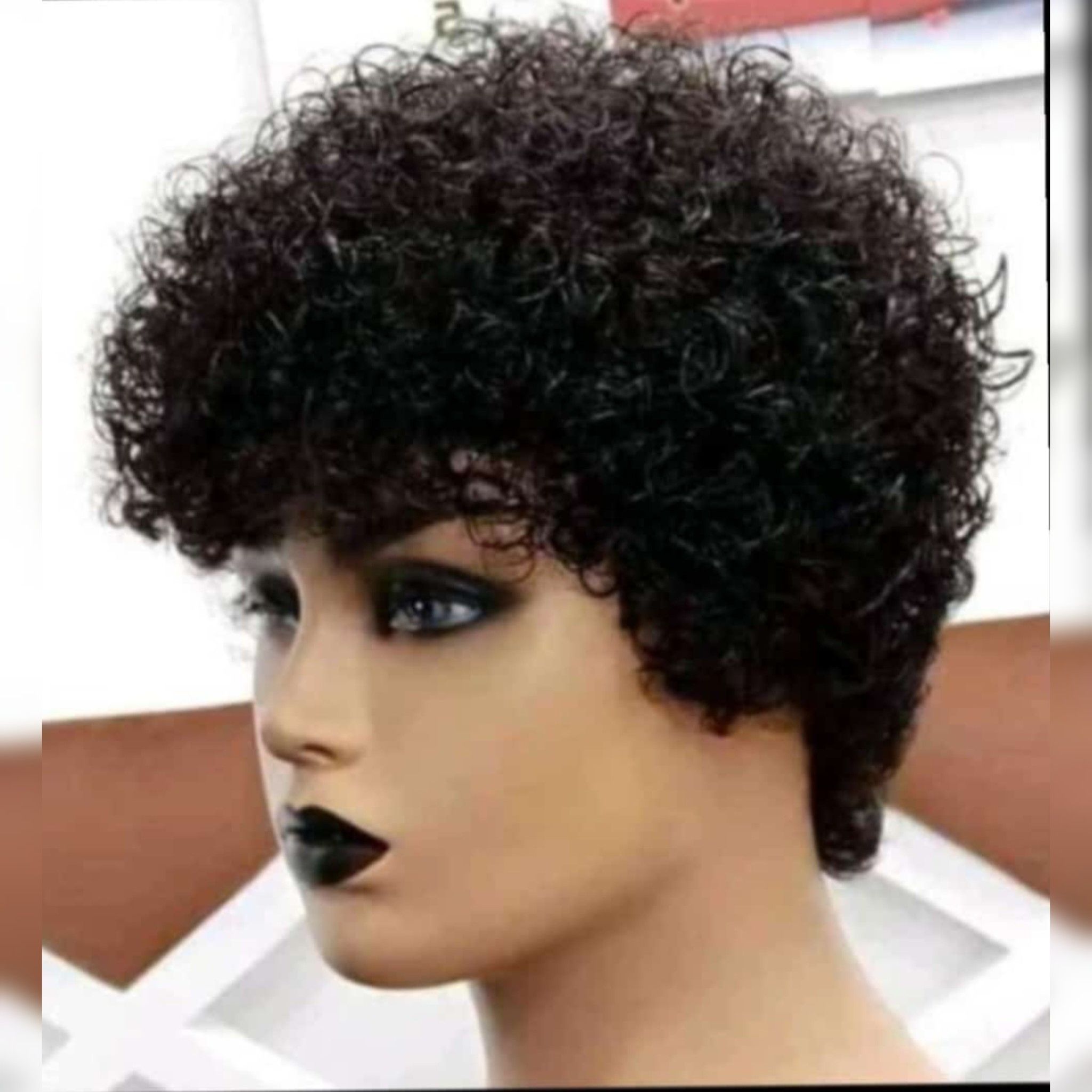 Curly Human hair wig